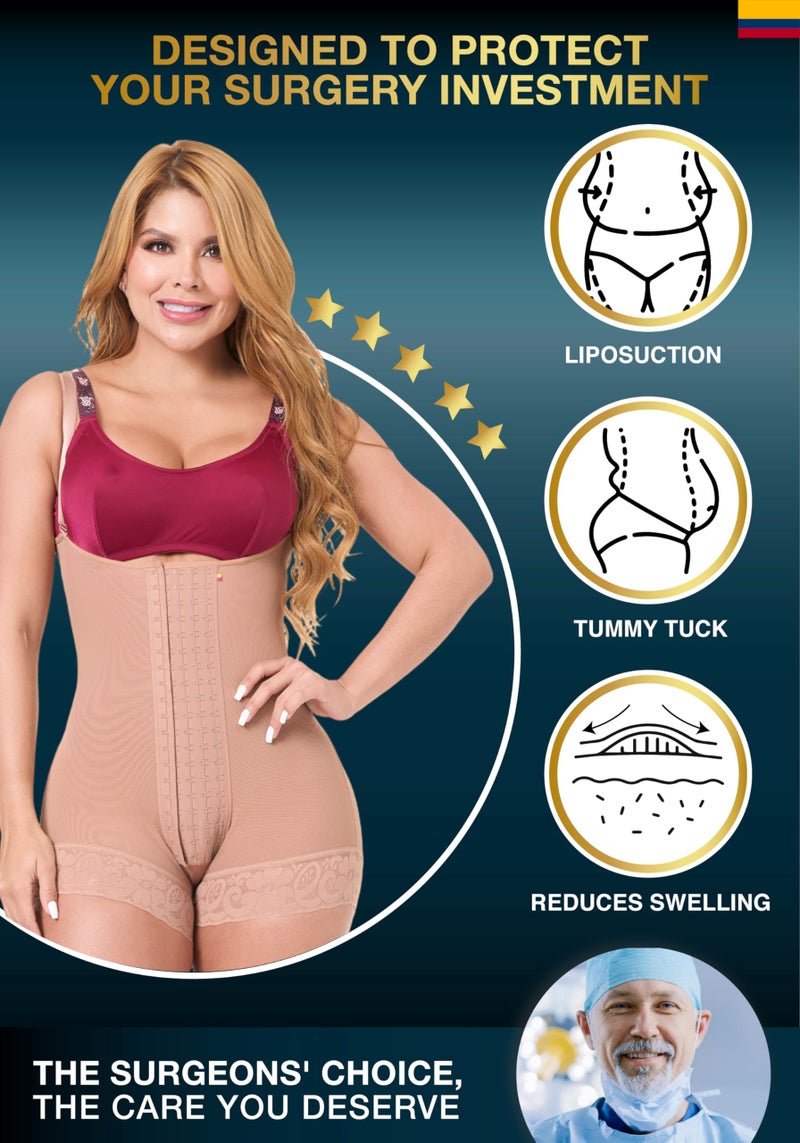 Sonryse Stage 2 Faja Shapewear for Women | Tummy Tuck Compression Garment & Post Surgery Compression Garment | Fajas Colombianas Moldeadoras Mocha M - Image 5